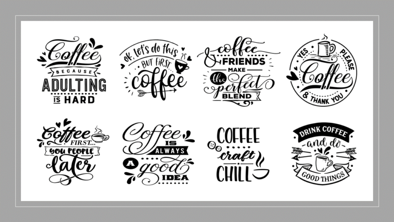 12"x12" Coffee Stencils